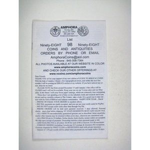 Amphora Catalog Volume 98 PPB Coins